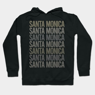 Gray Text Art Santa Monica Hoodie